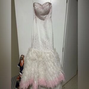 Elegant Pink and White Dress